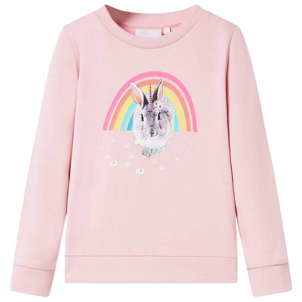Sweatshirt para criança cor rosa-claro 92
